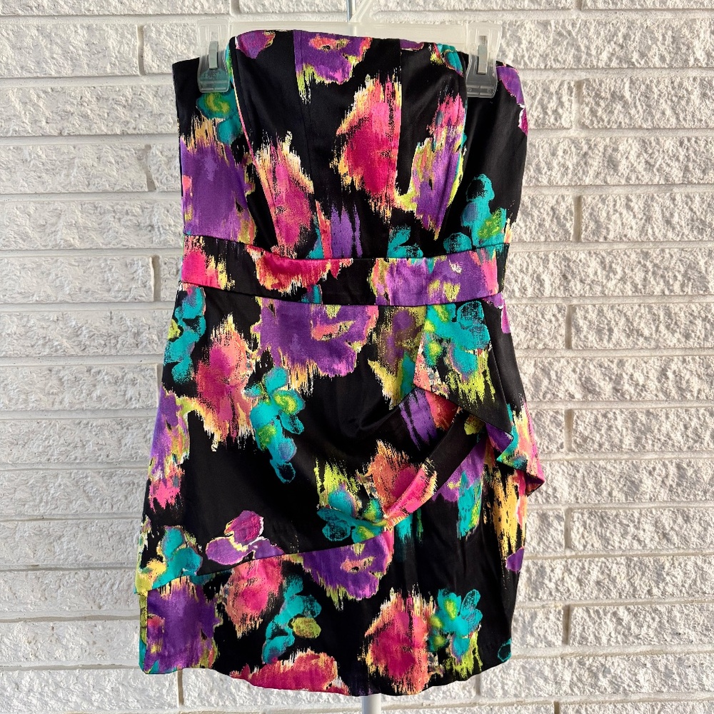 Speechless Strapless Mini Cocktail Strapless 9 Medium Dress